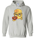 VIRGIN ISLANDS SMILING EMOJI QUEENS HOODIE GOLD