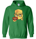 VIRGIN ISLANDS SMILING EMOJI QUEENS HOODIE GOLD