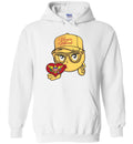 VIRGIN ISLANDS SMILING EMOJI QUEENS HOODIE GOLD