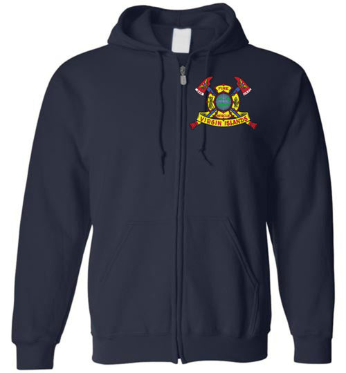 VIRGIN ISLANDS FIREFIGHTER  ZIPPER SWEATER